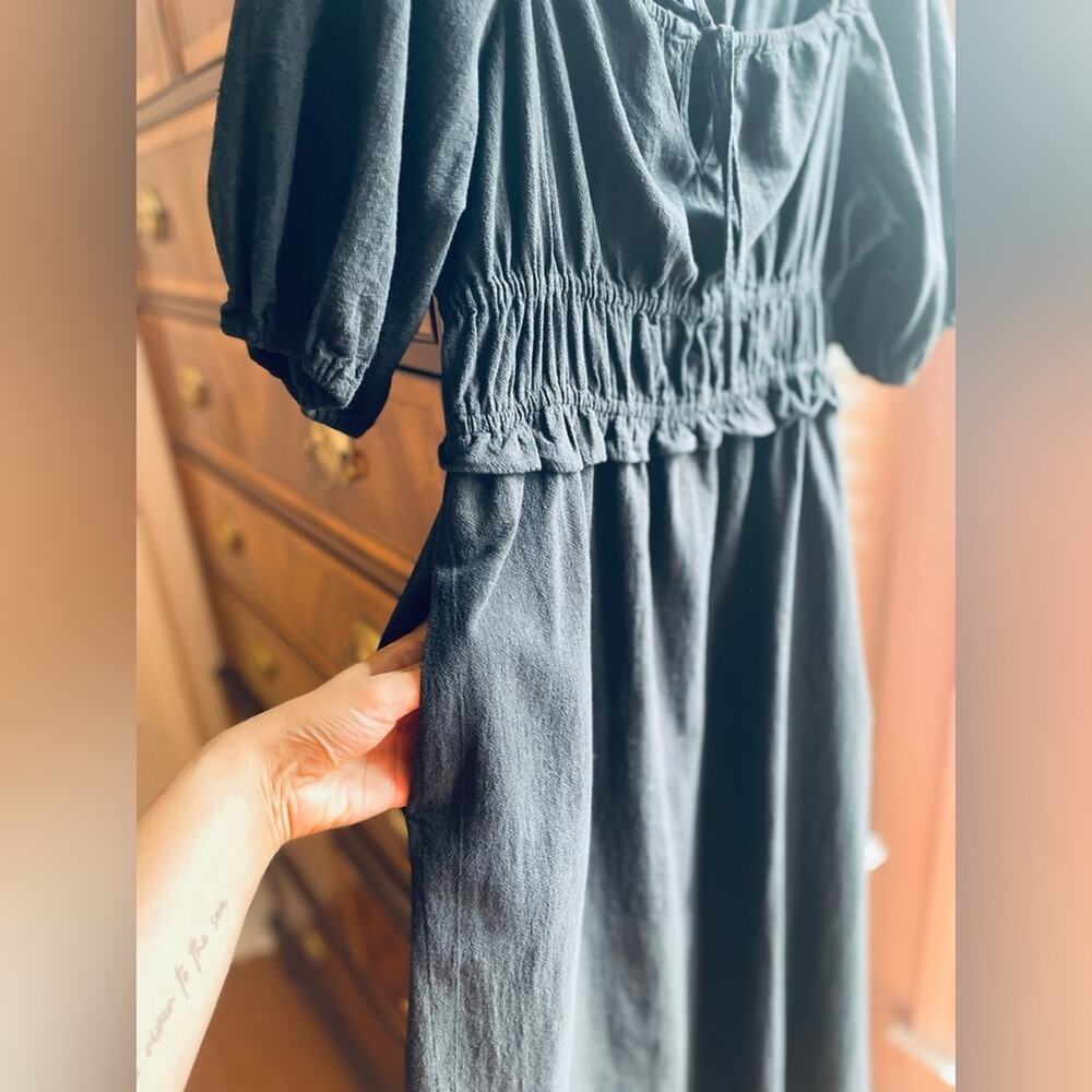 Universal Thread Midi Smocked Dress (Black) - Picture 6 of 13